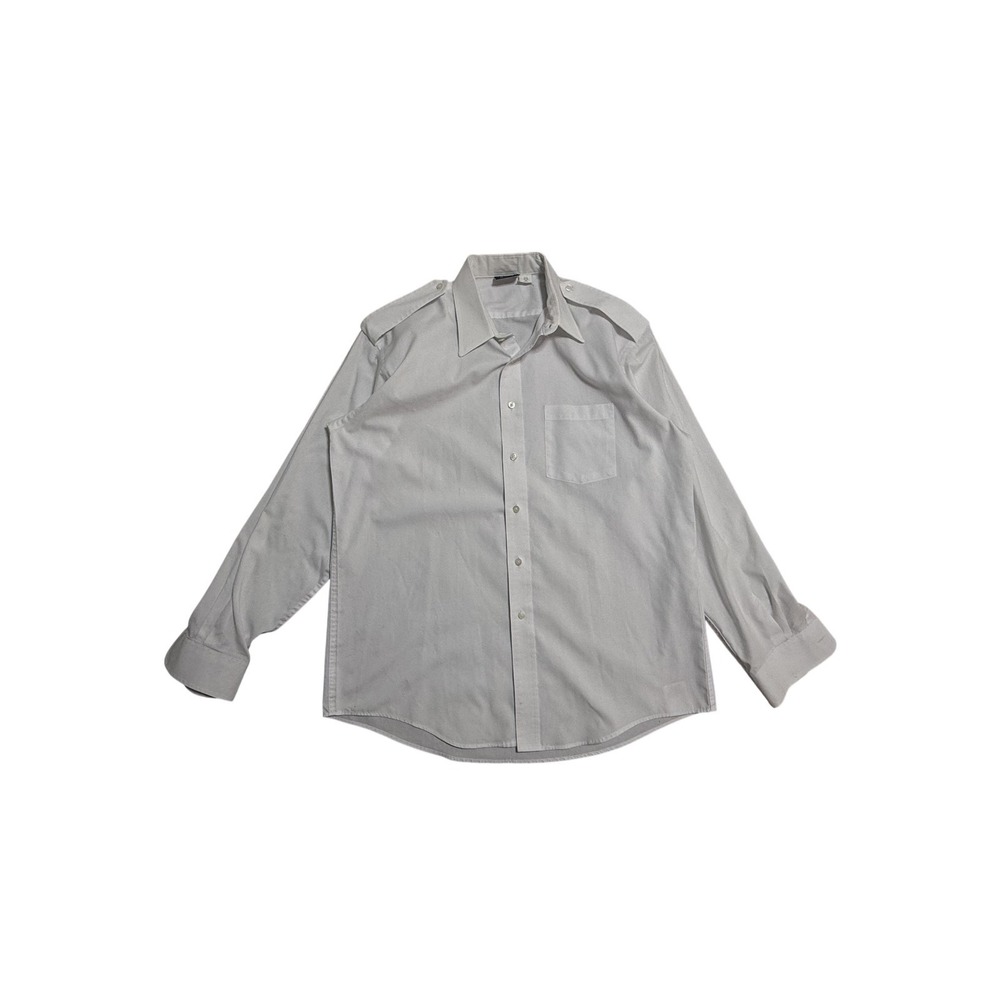 Flying Cross Dress Shirt Mens 16.5 34/35 White US Navy Uniform Long Sleeve Duty